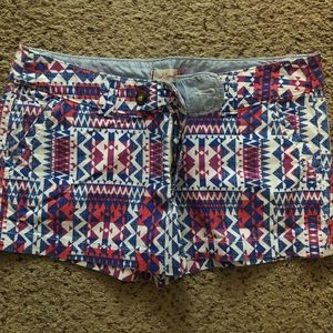 Red Camel Aztec print shorts